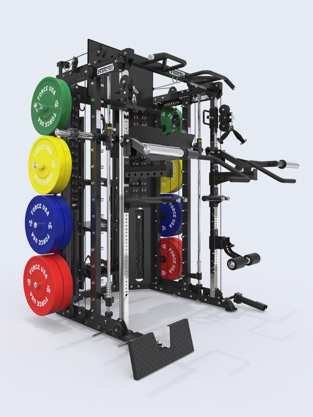 Power Rack With Pro Power Multi Gym Replacement Cables Force USA