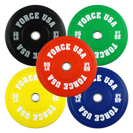 Force USA Pro Grade Colored Bumper Plates (LBS)